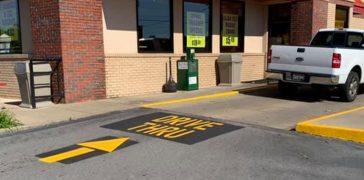 Image of Pavement Markings Project at 9 Local Bojangle’s Restaurants