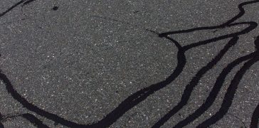 asphalt after crack sealing