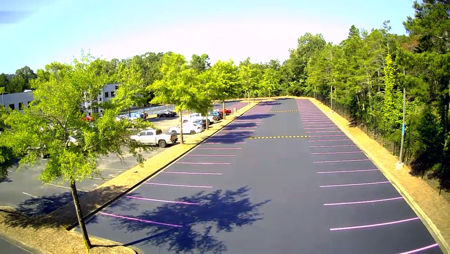 re-striped parking lines at a T-Mobile call center in Birmingham, AL