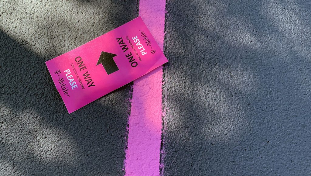 new parking lot stripings at T-Mobile call center in Birmingham, AL