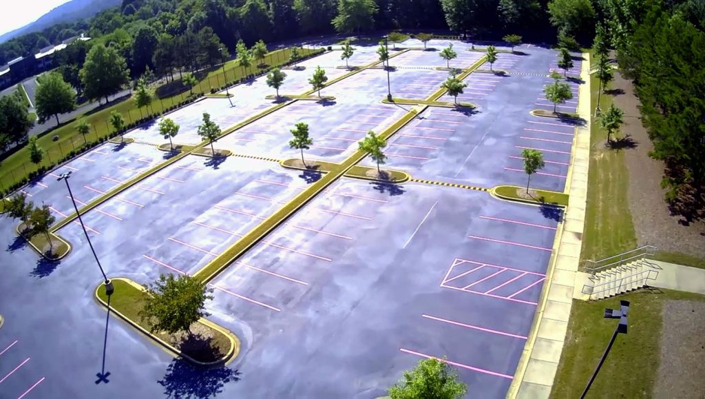 T-Mobile call center in Birmingham, AL after fresh sealcoating