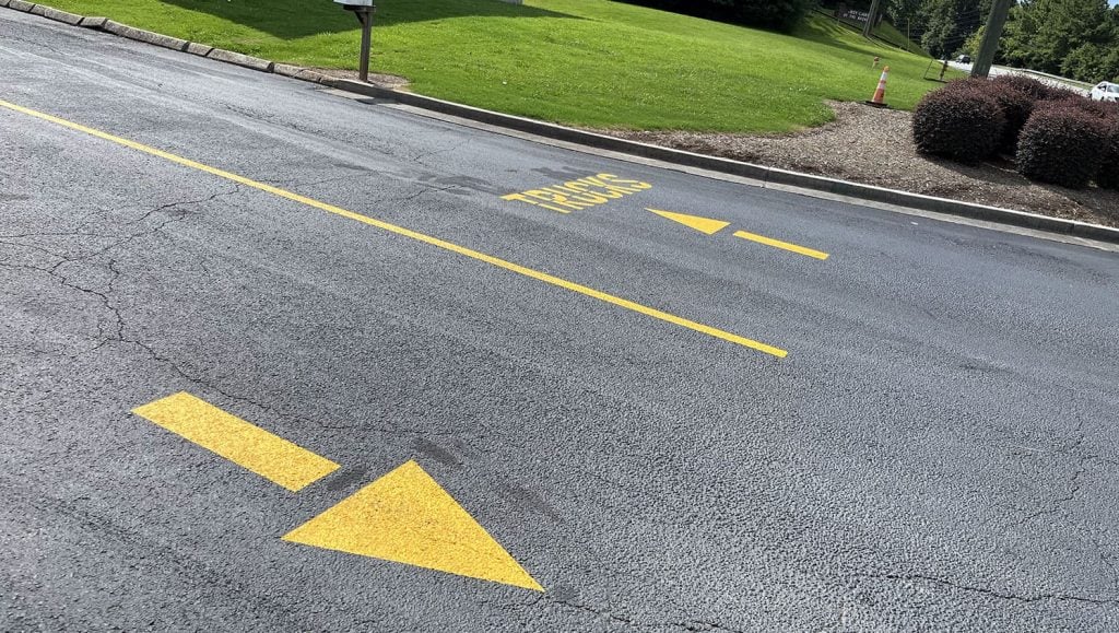 freshly striped ADA complaint markings