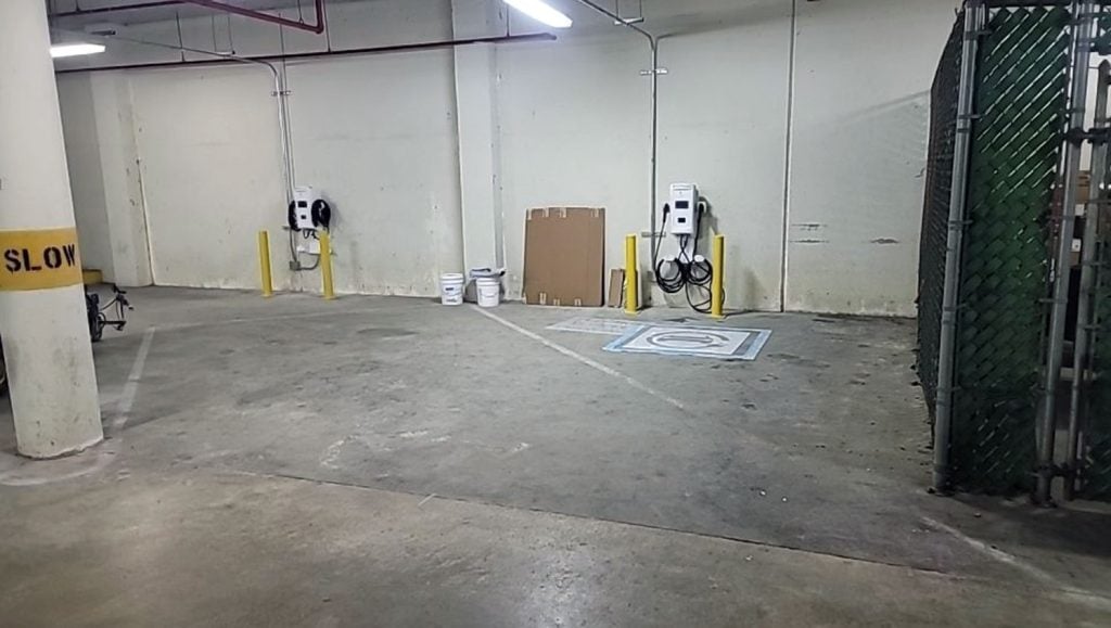 new electric vehicle stall line striping