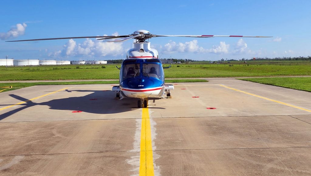 re-striped helipad markings