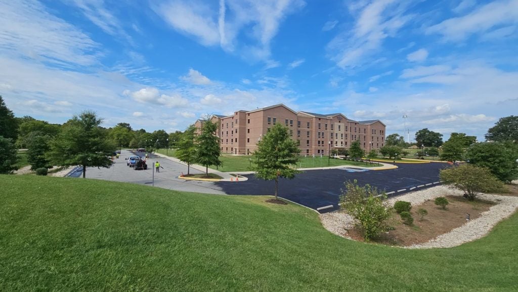 IHG Candlewood Suites parking lot freshly painted