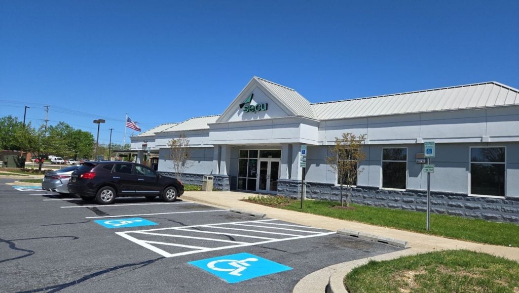 ada compliance parking spots for SECU Towson parking lot