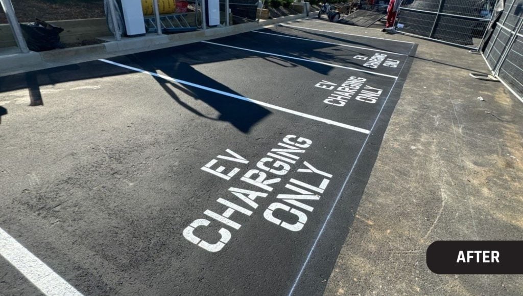 asphalt sealcoating for local contractor parking lot
