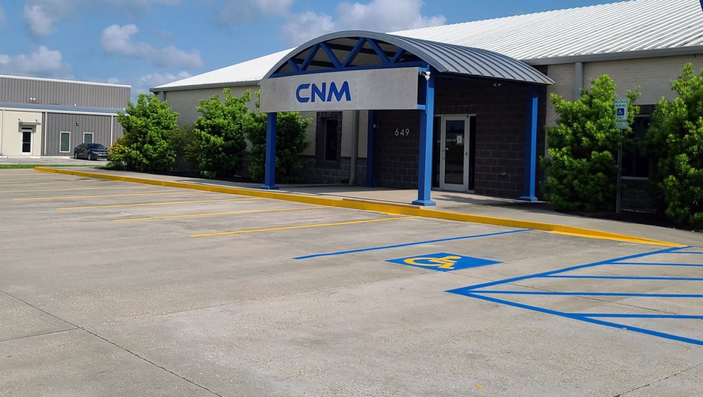 view of Complete Network Management’s brand new ADA accessible stalls in Houma, LA
