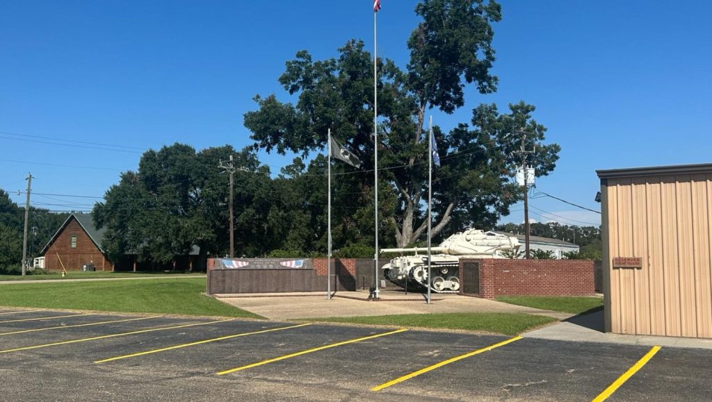 freshly painted line markings for VFW