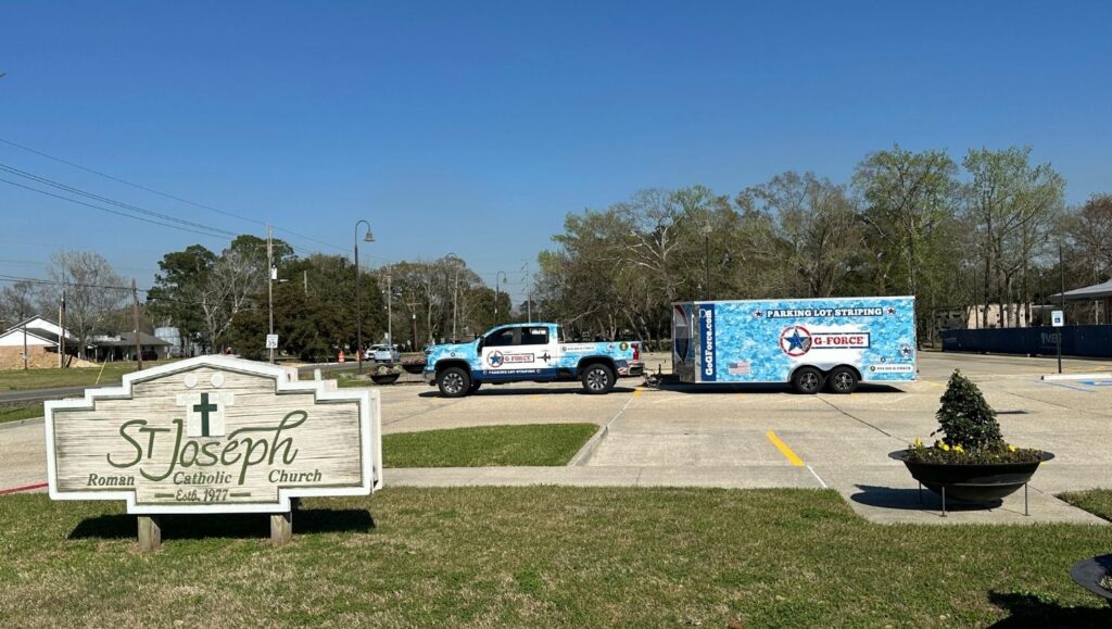 G-FORCE® truck parked in St. Joseph Catholic Church parking lot