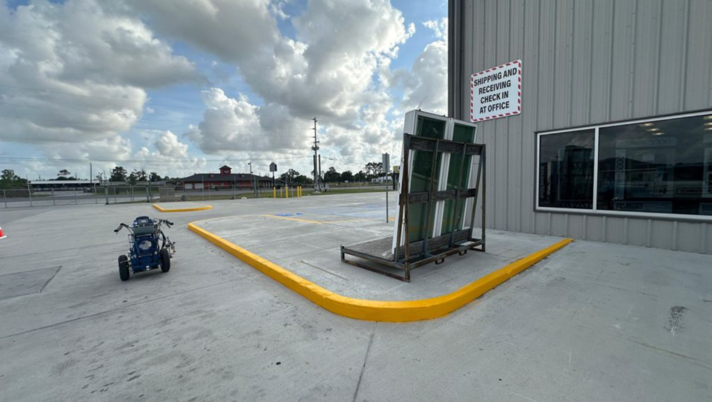 Line Striping Project for ABC Supply Company in Lake Charles, LA