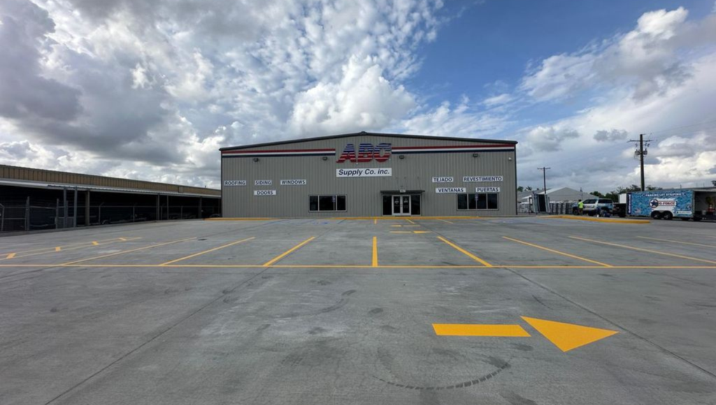 Striping Work for ABC Supply Company in Lake Charles, LA
