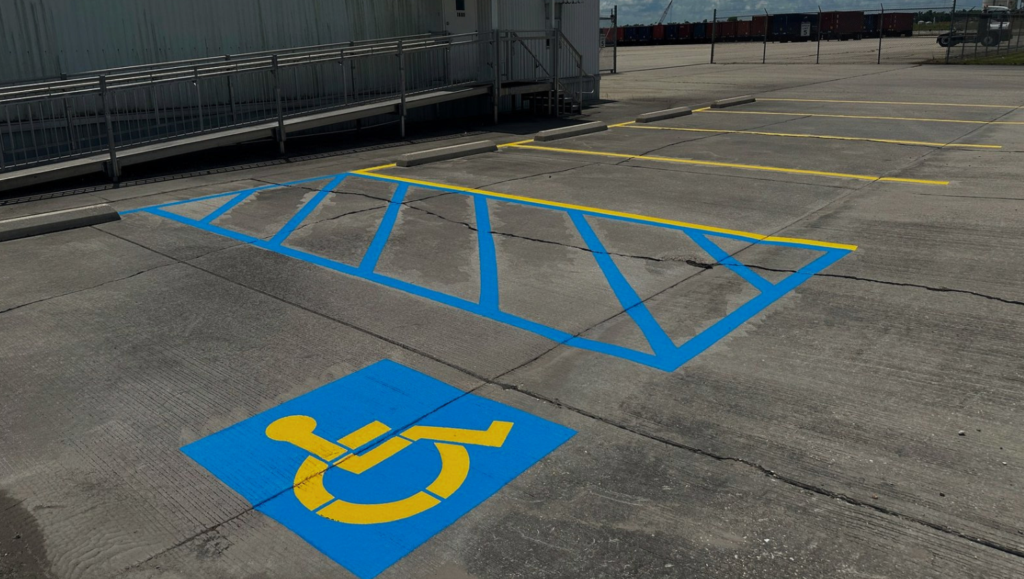 Line Striping for Dupre Logistics in Port Allen, LA