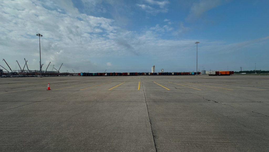 Line Striping Job for Dupre Logistics in Port Allen, LA