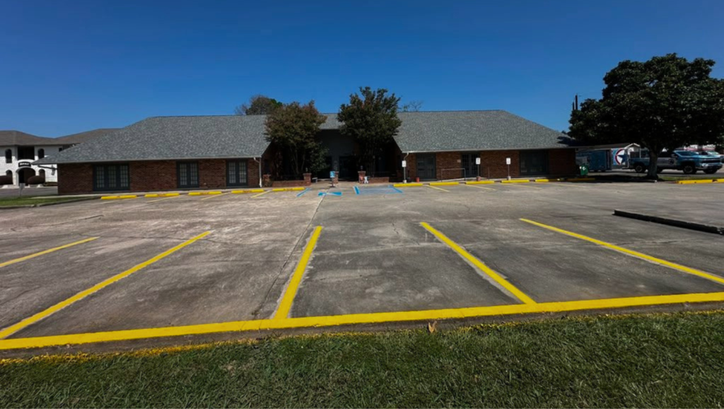 Line Striping for Oceans Healthcare in Lafayette, LA