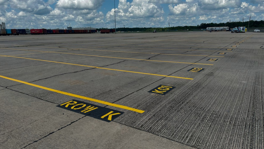 Line Striping Project for Dupre Logistics in Port Allen, LA