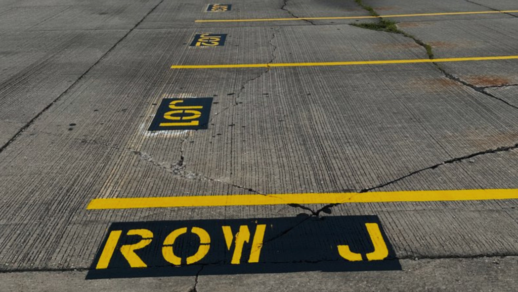Line Striping Work for Dupre Logistics in Port Allen, LA
