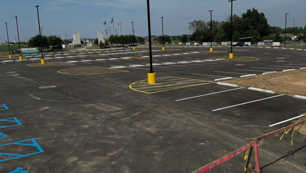 Parking Lot Striping Job for St. Julian Sports Complex in Broussard, LA