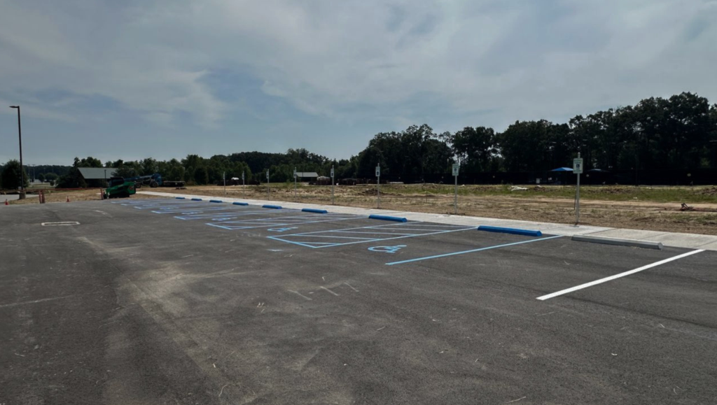 Parking Lot Striping Painting for St. Julian Sports Complex in Broussard, LA