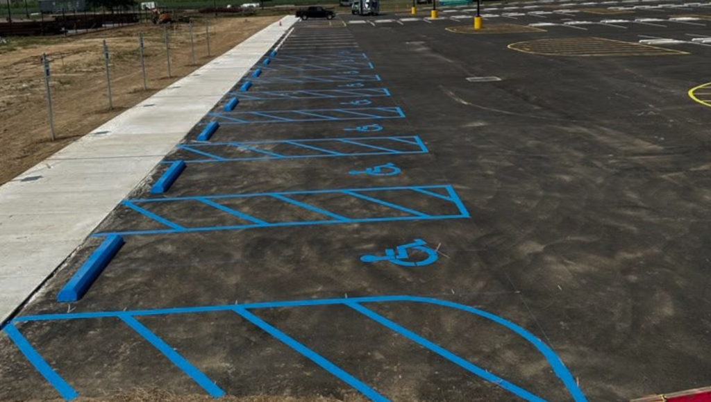 Parking Lot Striping Project for St. Julian Sports Complex in Broussard, LA