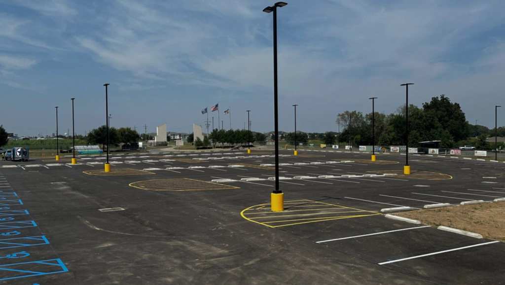 Parking Lot Striping Service for St. Julian Sports Complex in Broussard, LA
