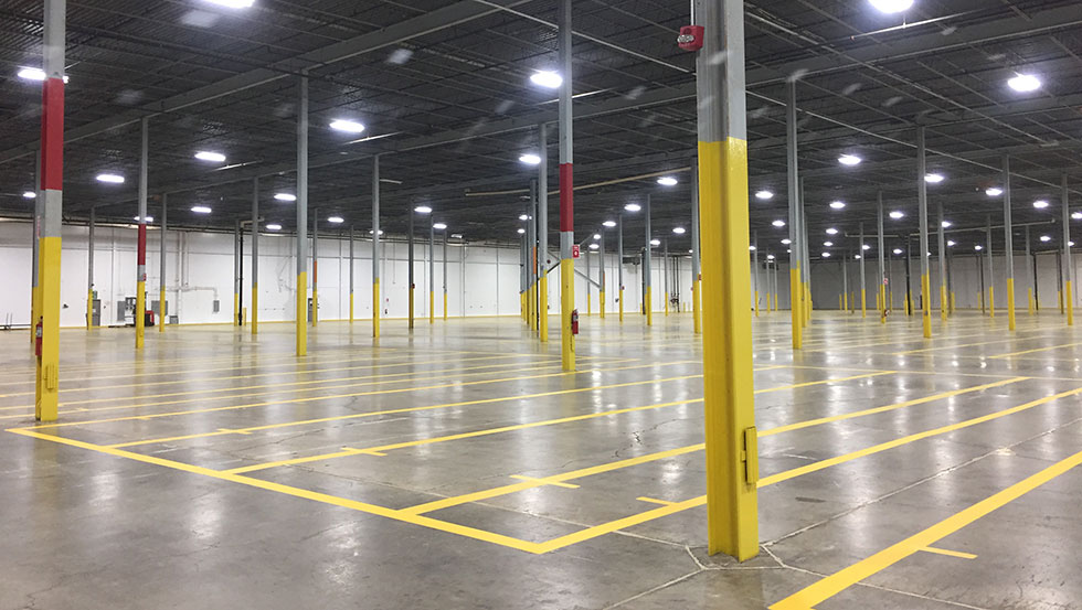 Restriping 150,000 Sq. Ft. Warehouse in Upstate New York View Photos
