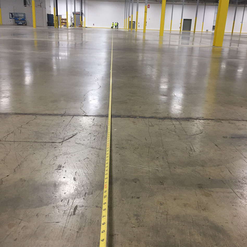 new warehouse measuring lines