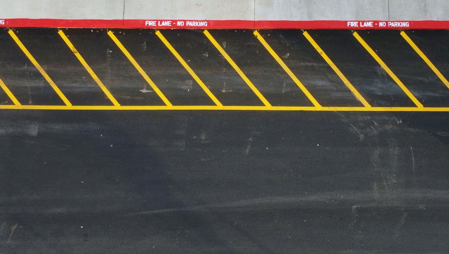 fire lane parking markings at a Walmart