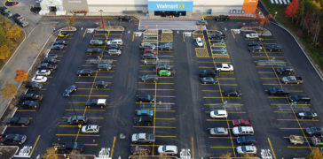 Image of Line Striping for a Walmart Parking Lot