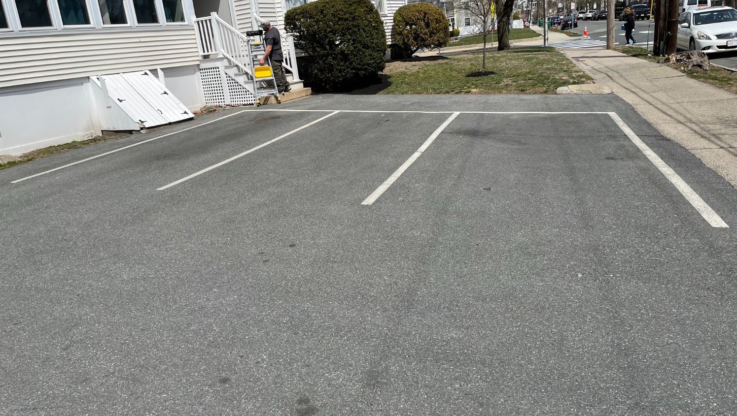 parking stalls needing a re-stripe in lynn, ma