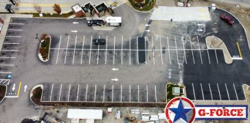 Image of Line Striping for Horizon Construction at Worcester Chick-fil-A