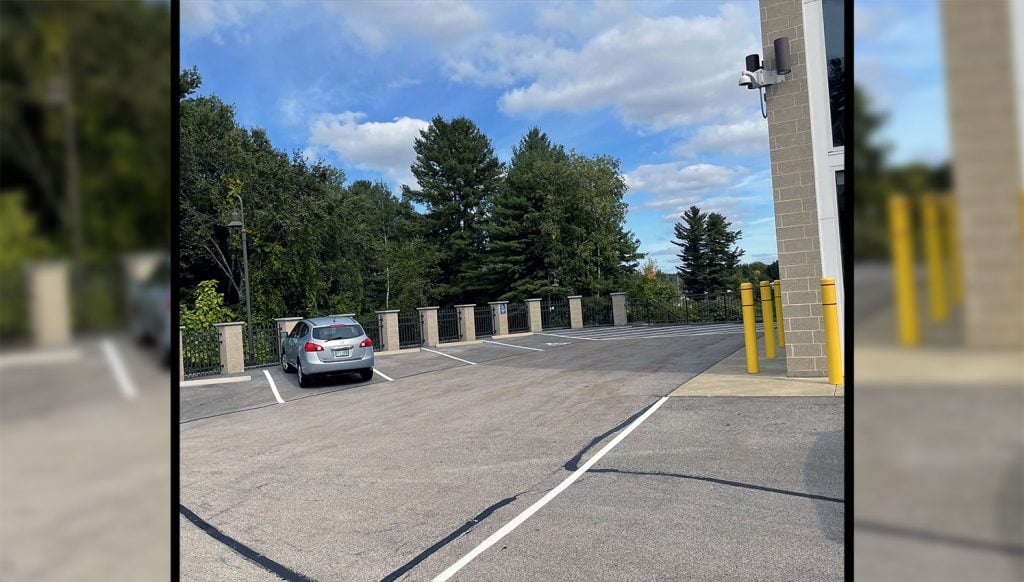 new line striping for parking stalls