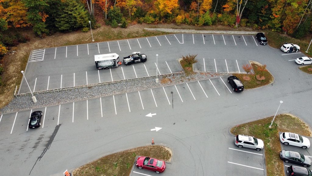 new line striping for ymca lot