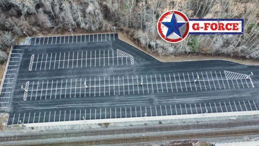 new parking layout in Ashland, MA