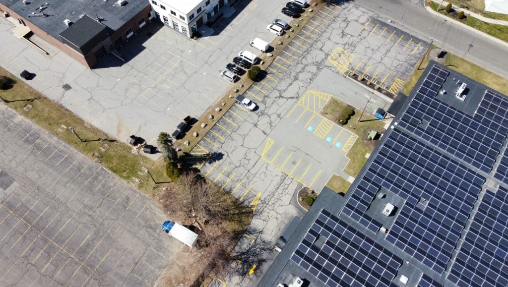 new parking lot striping in woburn, ma