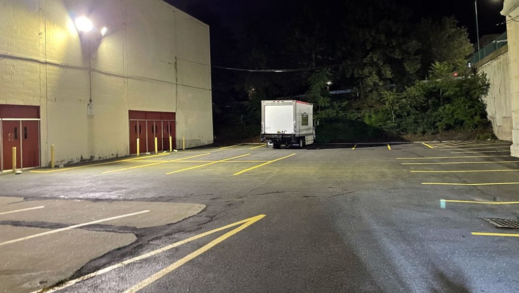 new parking lot markings