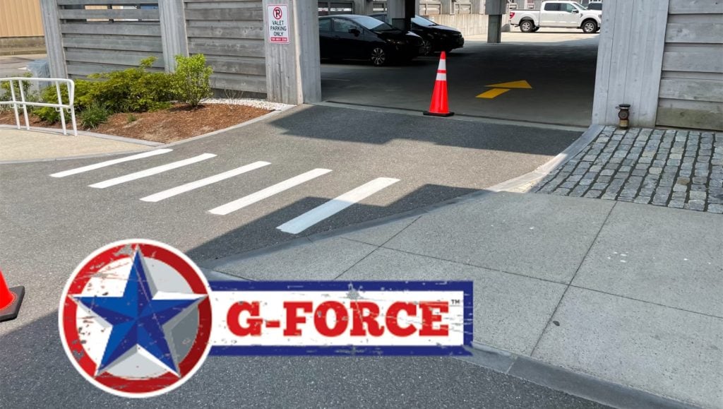 ada-compliant parking lot striping at beauport hotel gloucester