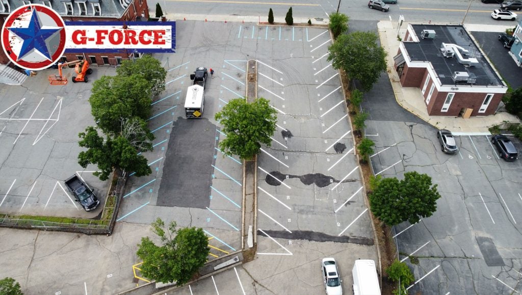 parking lot painting in lawrence, ma