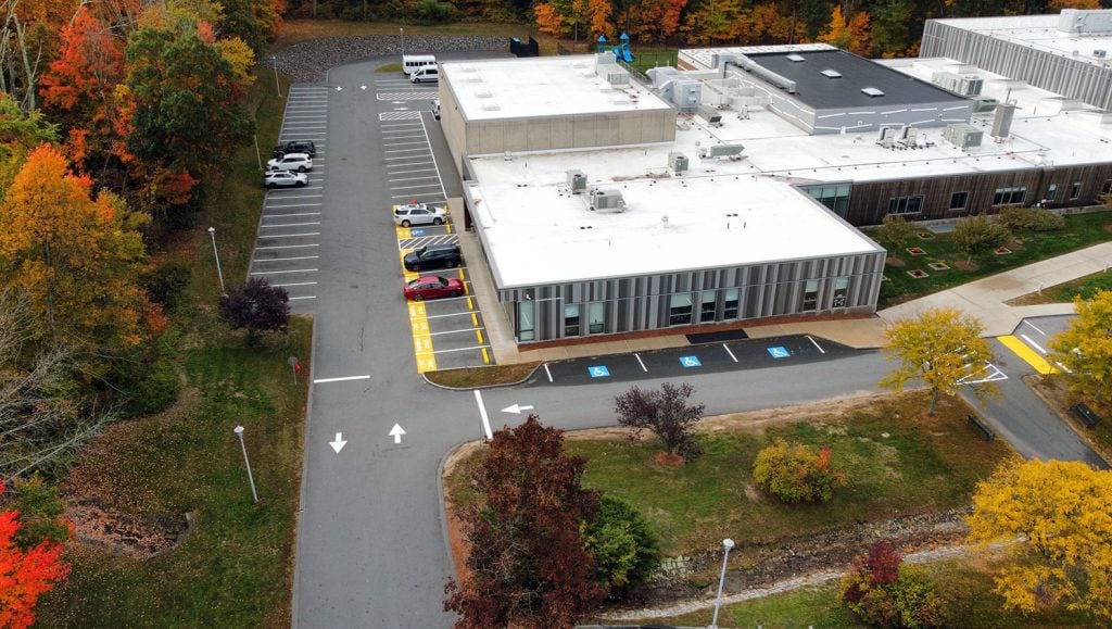 re-striped ymca lot