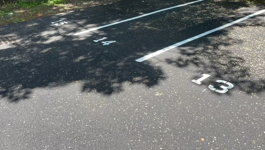 EJ Paving parking spots freshly painted