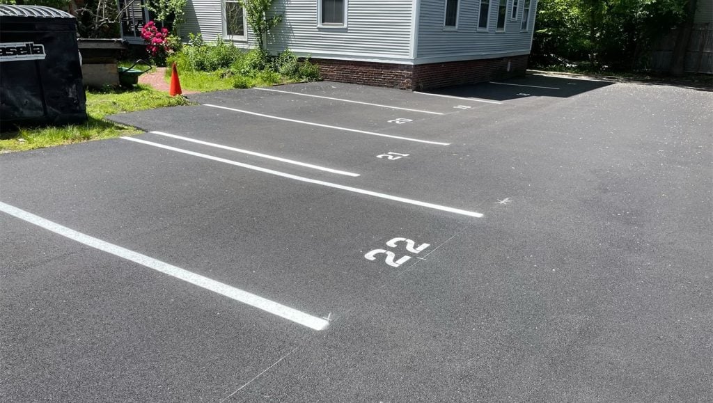 EJ Paving parking lot freshly painted