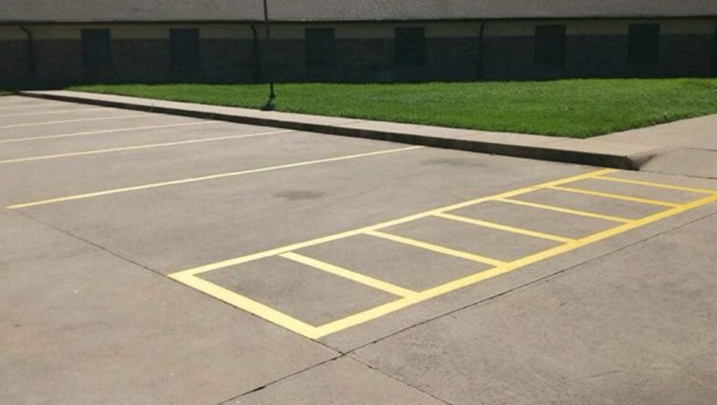 fire lane striping in Bastrop, TX