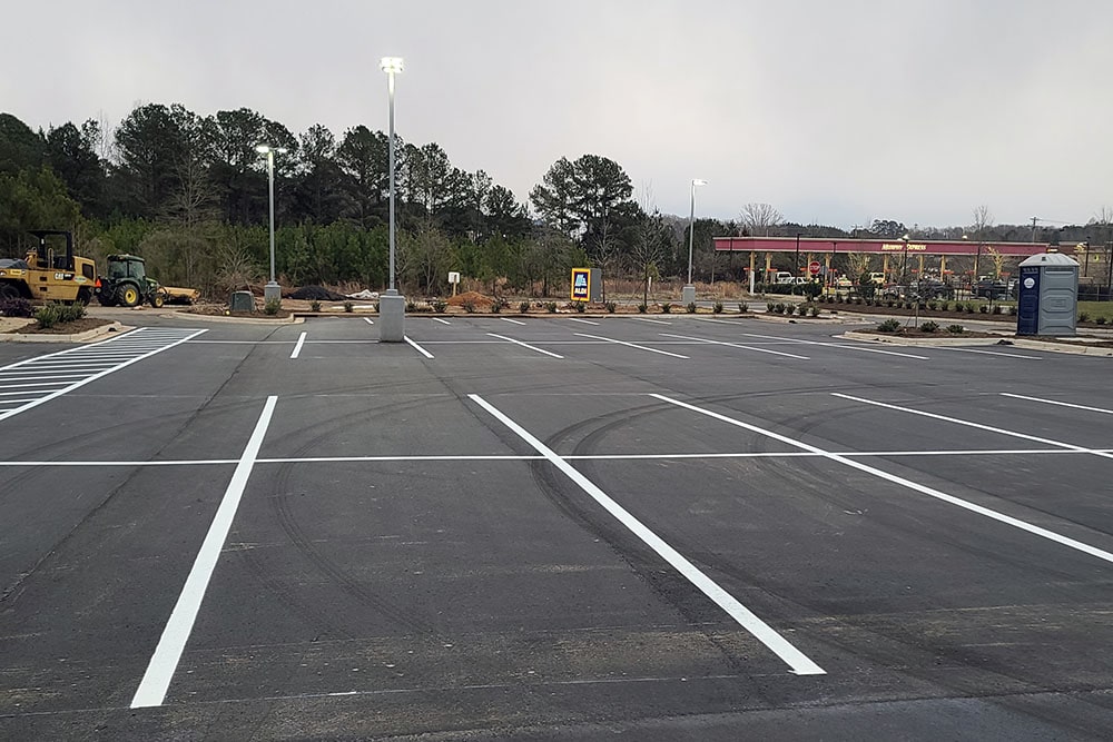 Aldi Layout & Wheel Stop Installation GFORCE™ Charleston