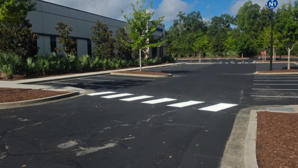 Line Striping Project for Boeing in Ladson, SC
