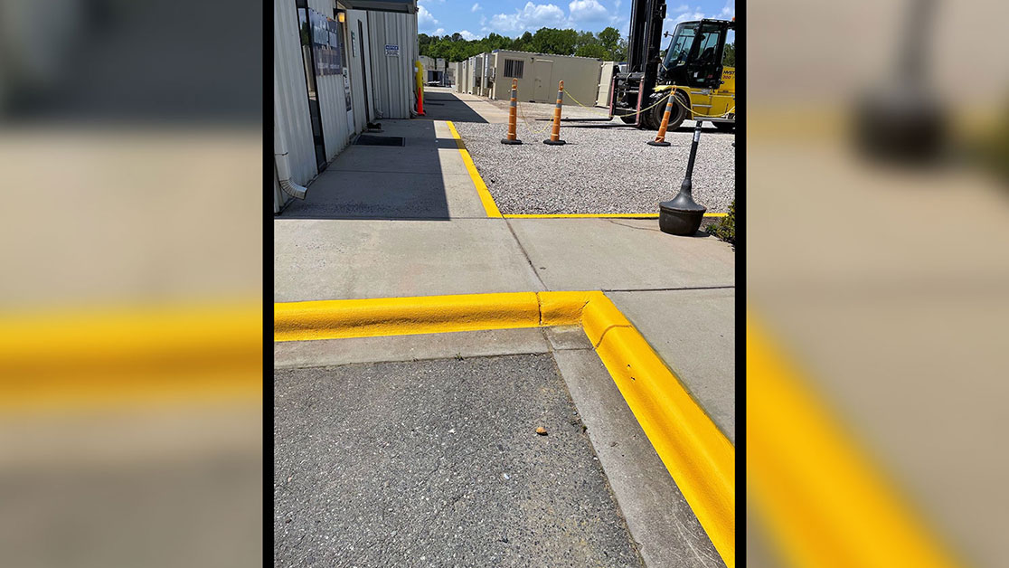 Charlotte Mobile Mini Restriping and Curb Painting Project