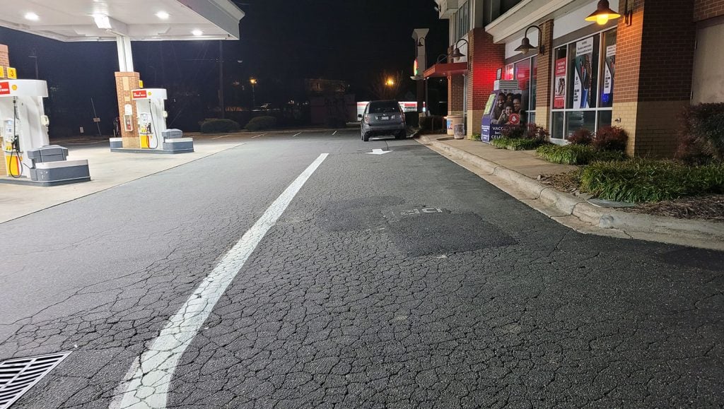new parking lot arrows