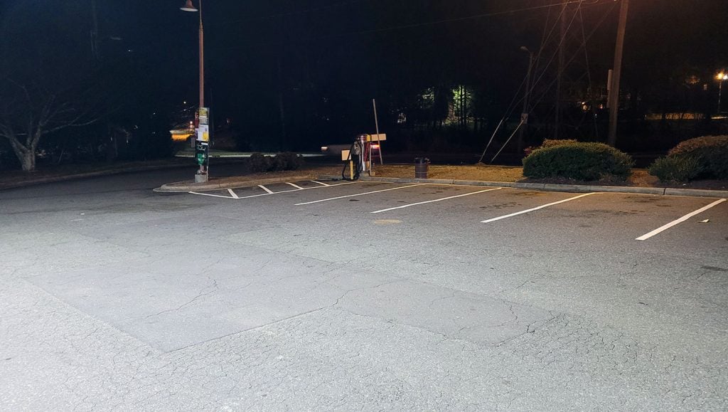 new parking lot markings