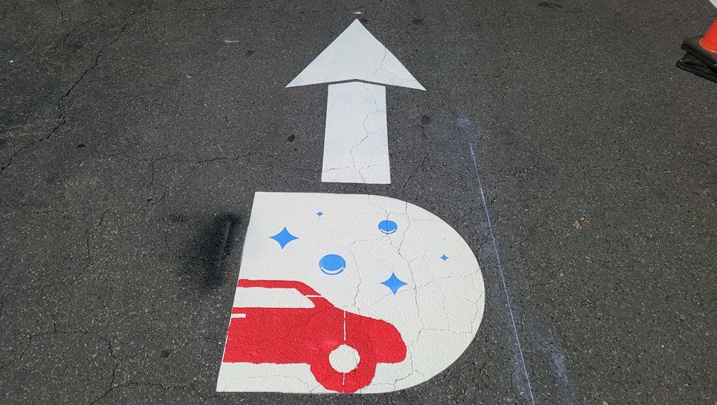 re-striped arrows