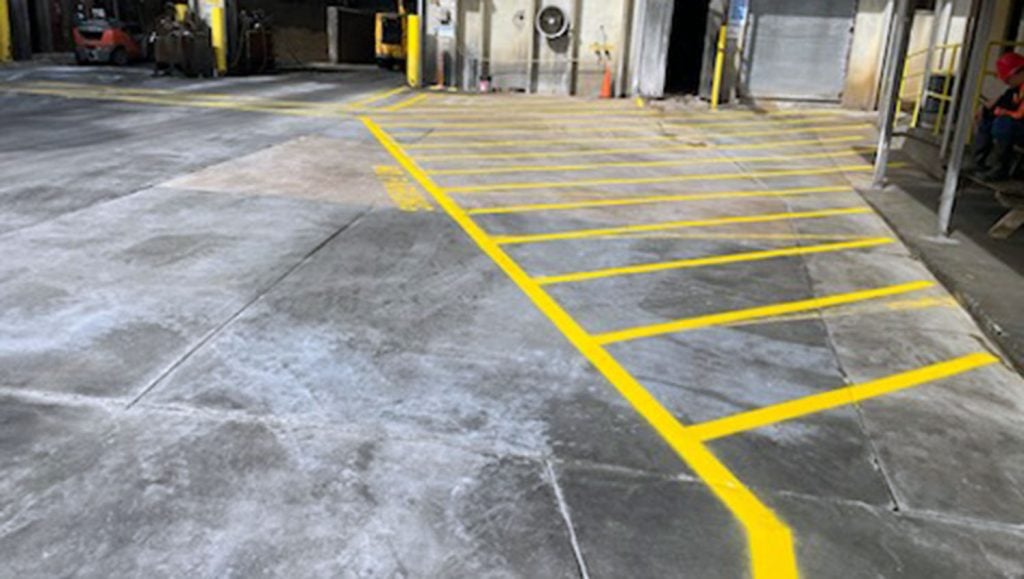 re-striped crosswalk
