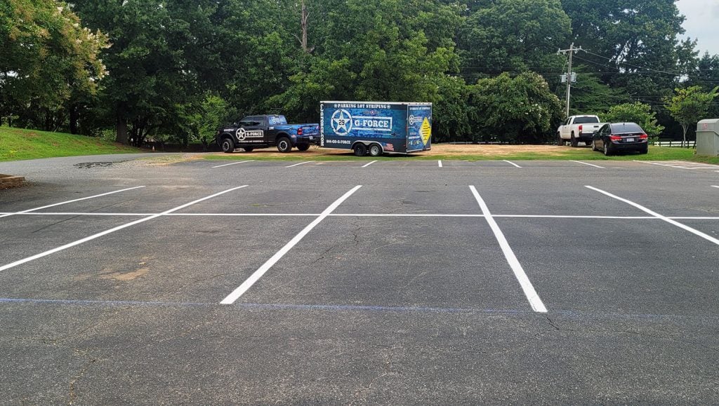new line striping for gathering space